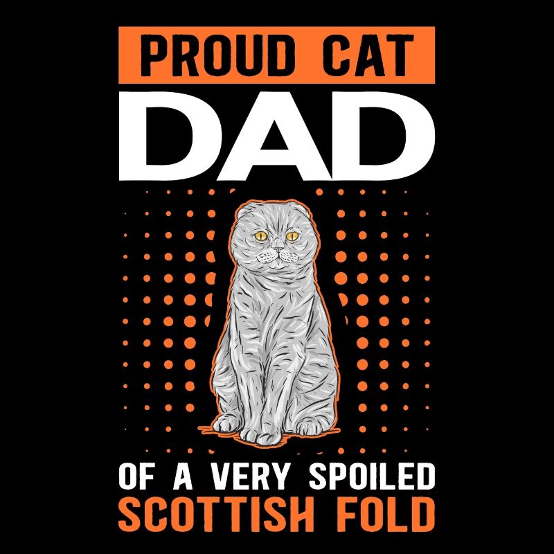 Scottish Fold-eared Cat Dad Cat Daddy Gift