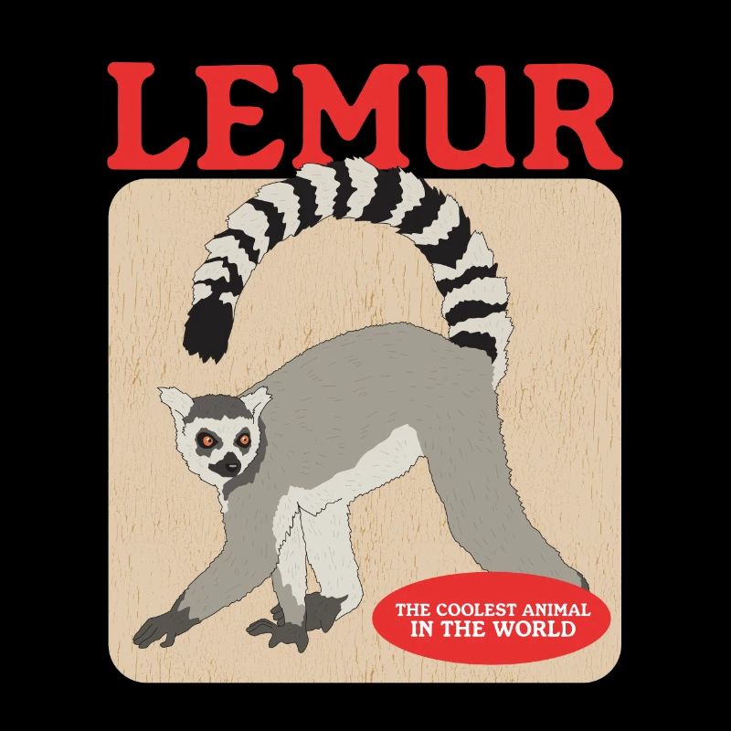 Lemuren Ringelschwanz Lemure Katta Lemur Geschenk