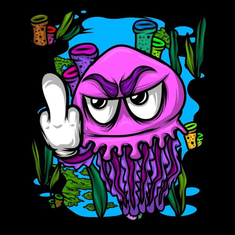 Jelly Fish Middle Finger Jellyfish