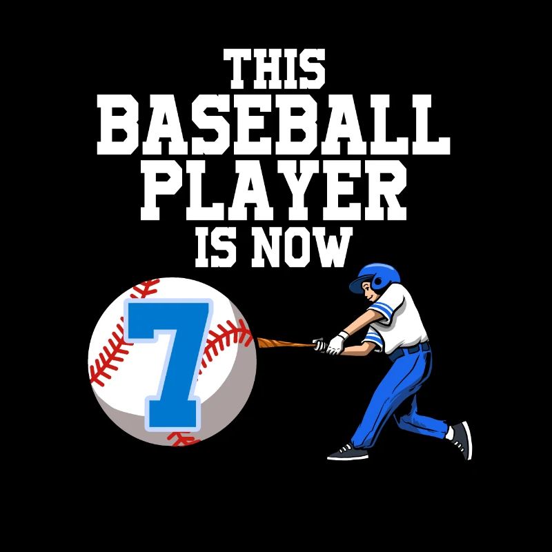 Baseball Player This Baller Is 7 Birthday Baseball