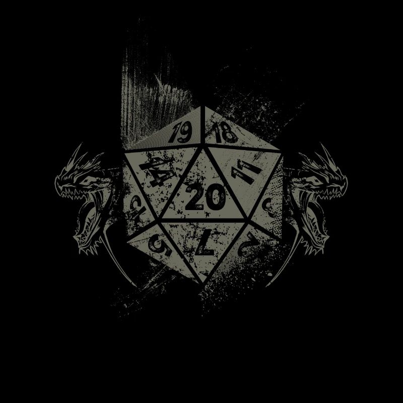 Dragons Vintage D20 Dice Tabletop RPG