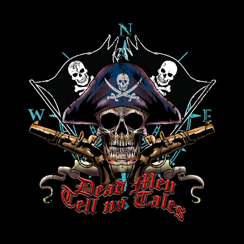Crâne de pirate Guns Dead Men Face Head Bones Gift