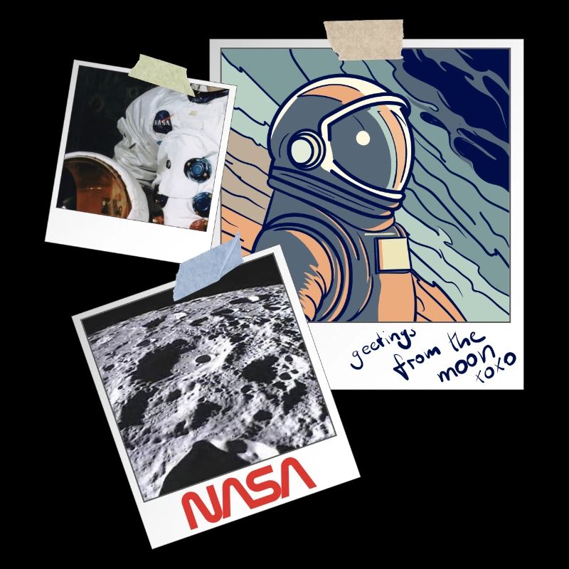 NASA Greetings From The Moon Design