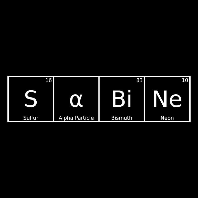Sabine Name First Name Chemistry Periodic Table Elements