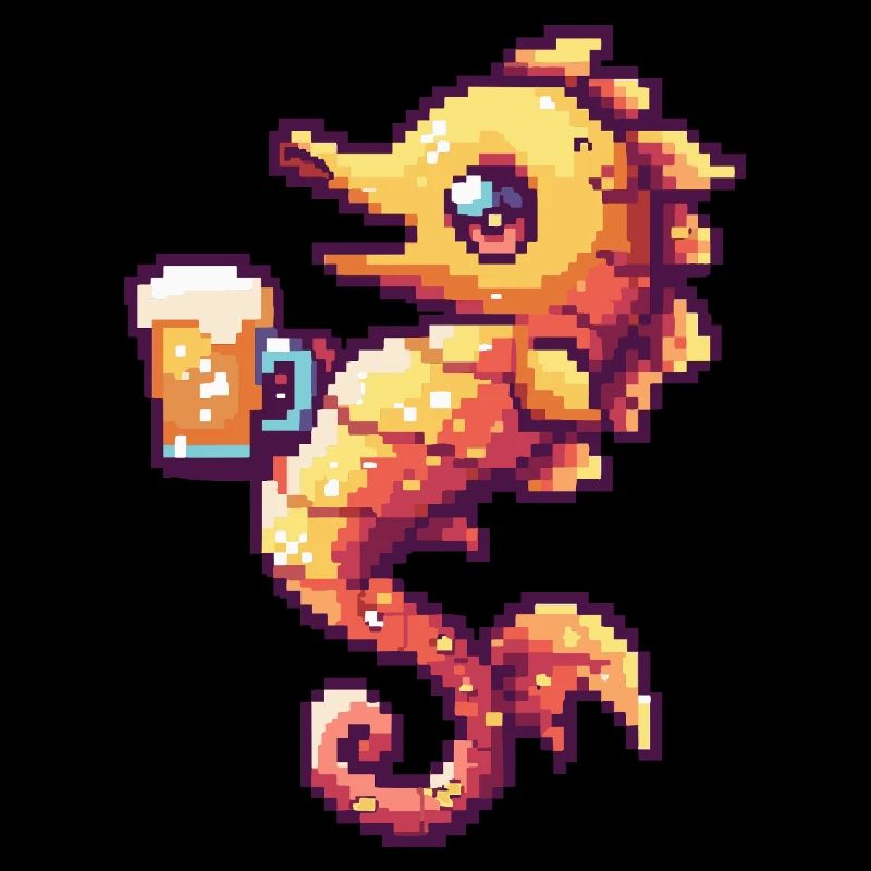 Seepferd Pixel Bier