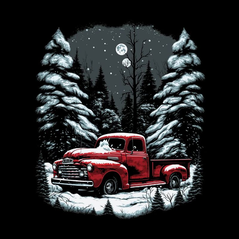 Nostalgische Weihnachtsstimmung: Oldtimer-Truck
