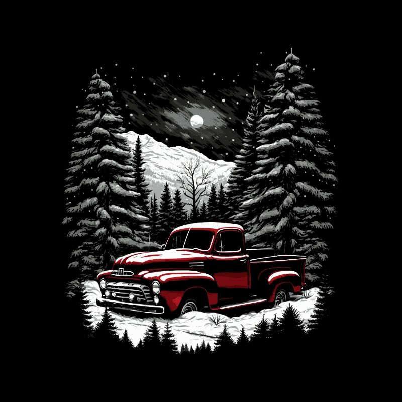Nostalgische Weihnachtsstimmung: Oldtimer-Truck