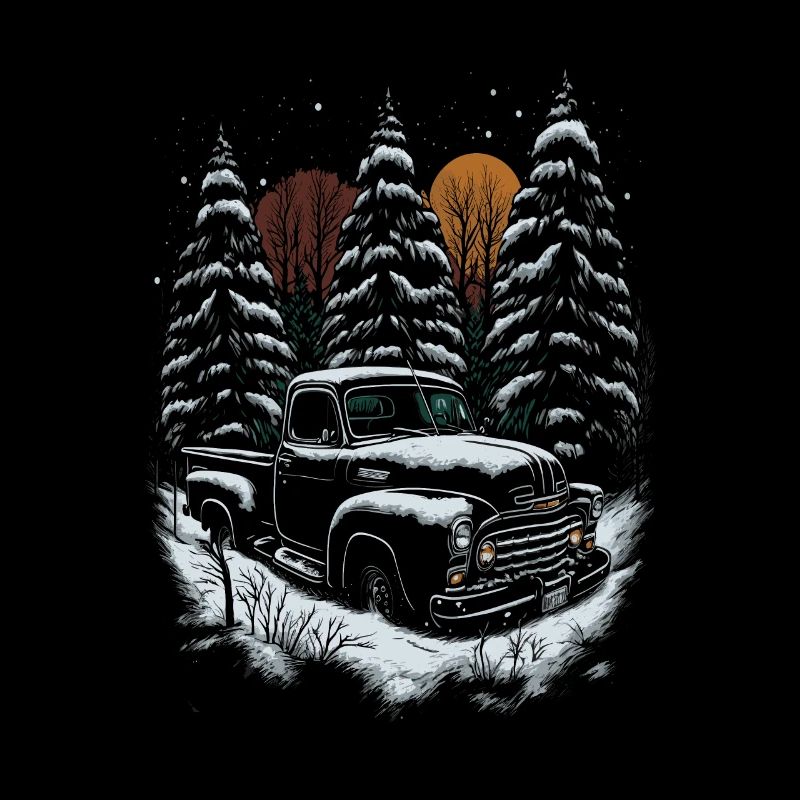 Nostalgische Weihnachtsstimmung: Oldtimer-Truck