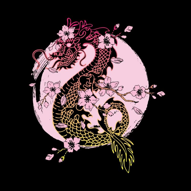 Dragon japonais Cherry Blossoms Sakura Dragon