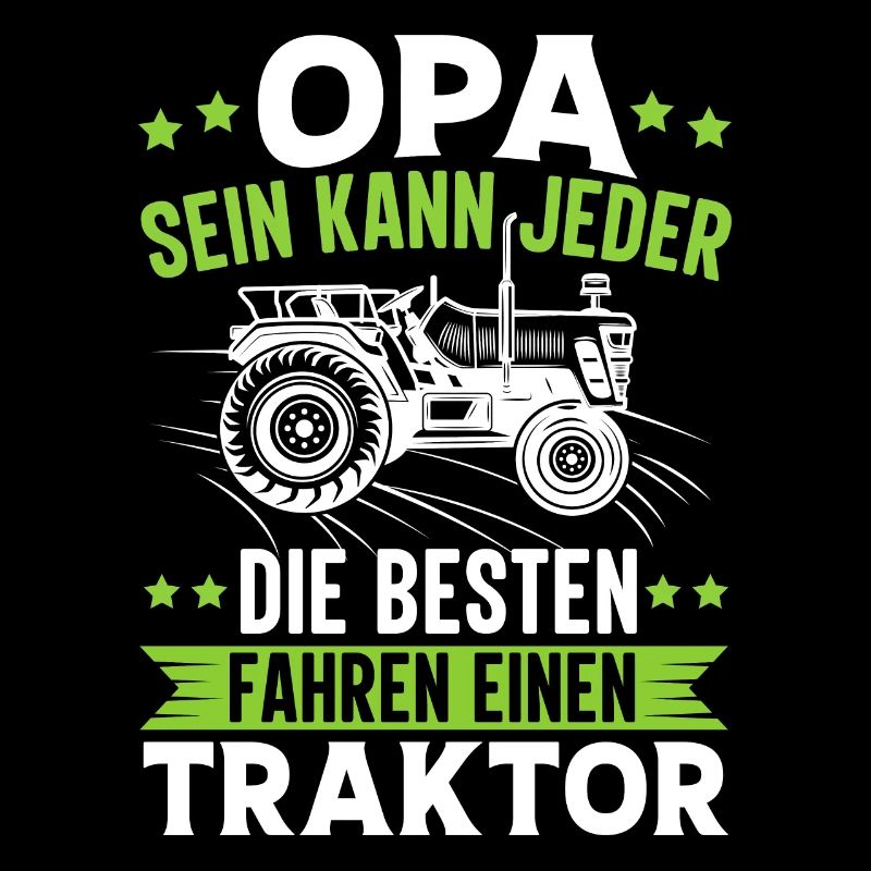Opa mit Traktor Bauer Landwirt Geschenk