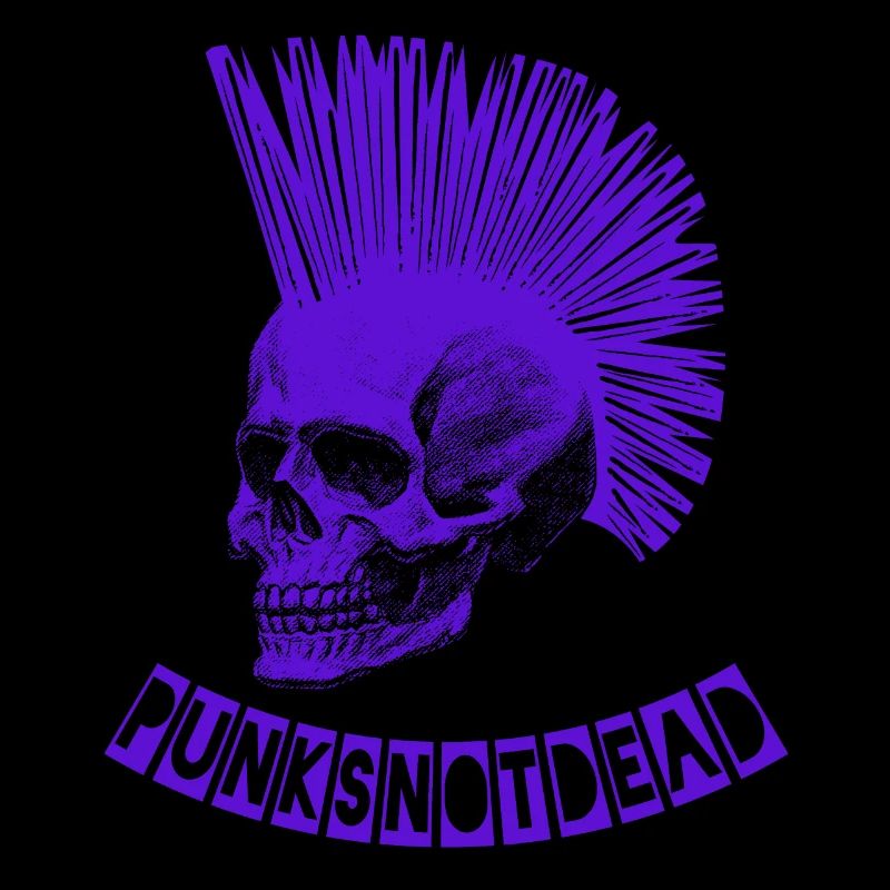 Punks Not Dead Punker Skull Skull Coiffure