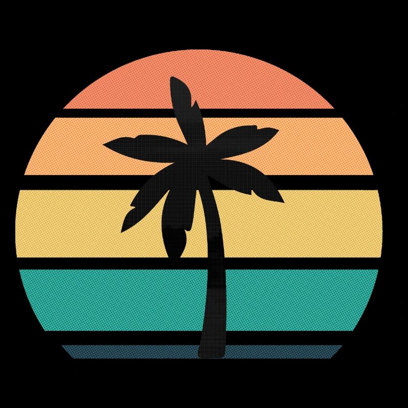 Sunset Design with Palm
