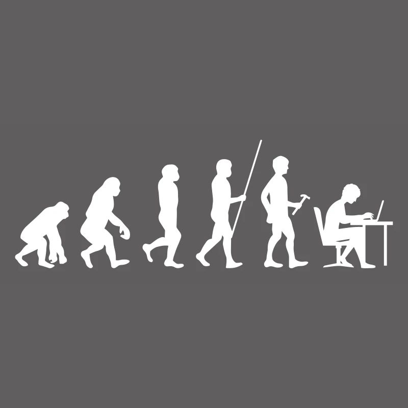 Evolution Programmierer Coder Entwickler Nerd Geek