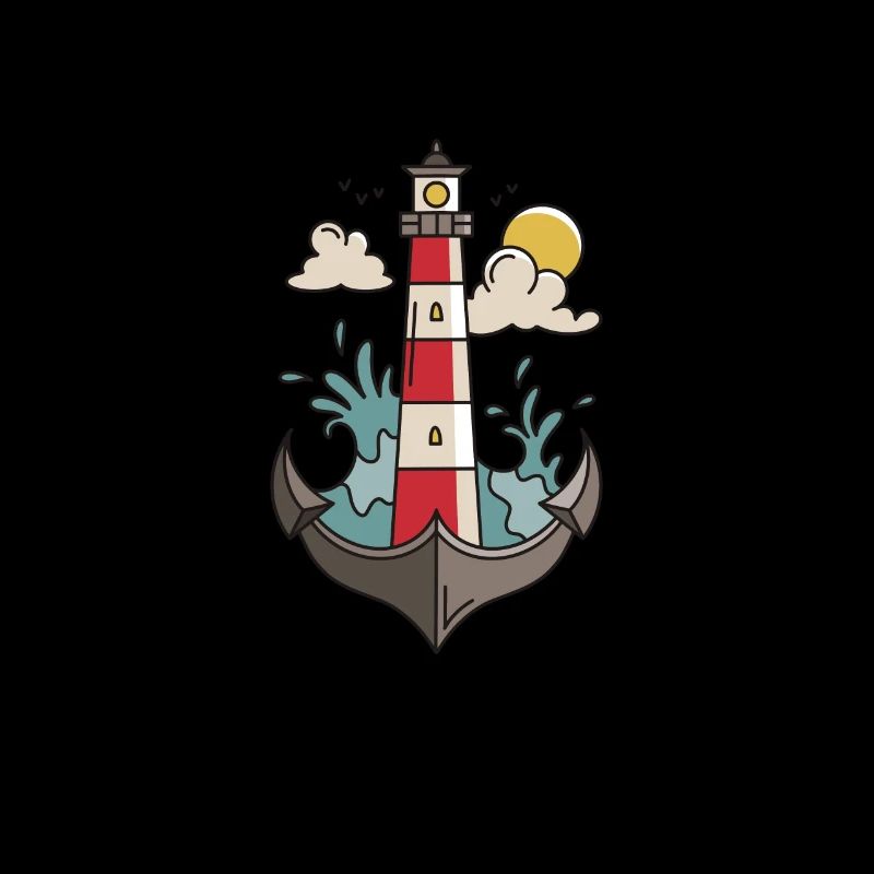 Ich liebe dieses Usedom Ostsee - Leuchtturm Anker