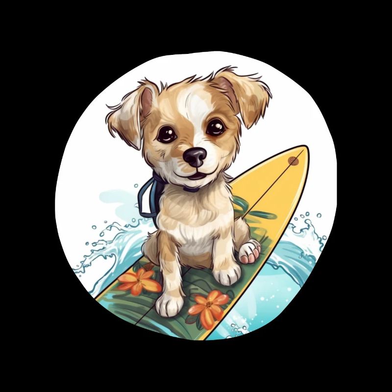 Surfing dog
