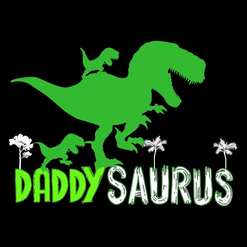 Dinosaur Gift Daddysaurus 2 Two Kids.