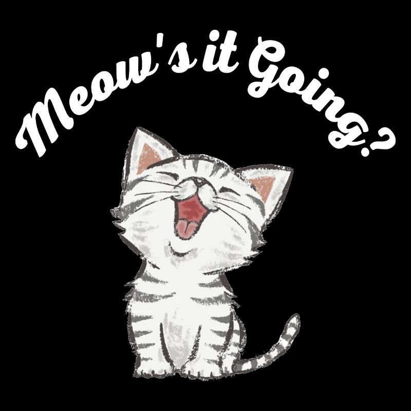 Miaou ça va Drôle en disant chat mignon