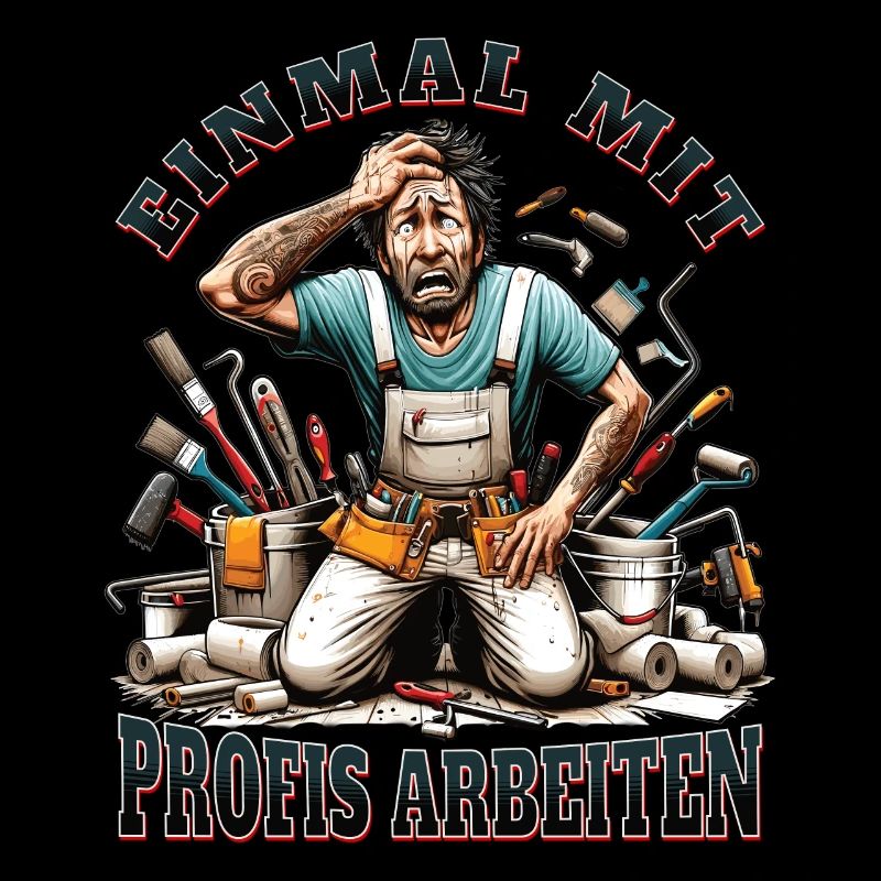 Working with professionals, funny master painter