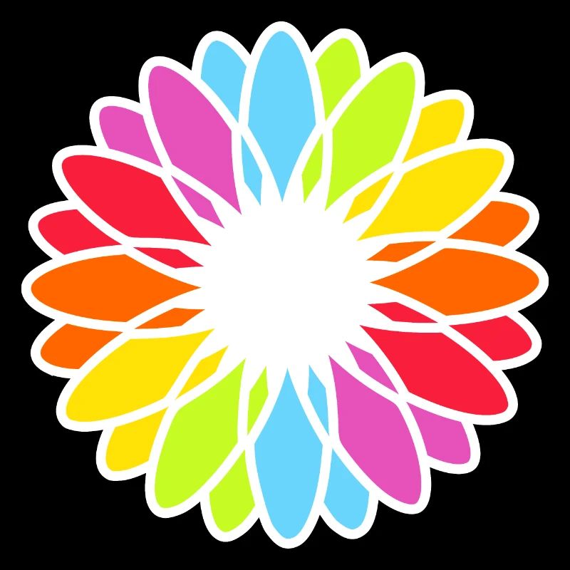 Regenbogen Blüte Mandala