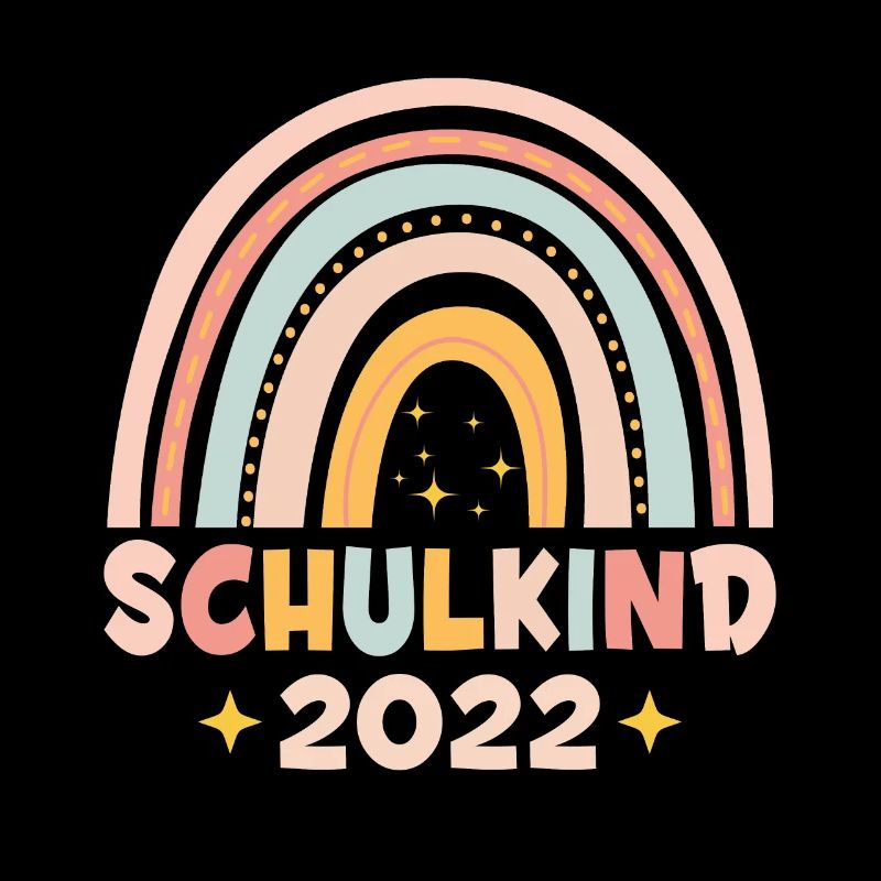 Schulkind 2022 Bunter Regenbogen