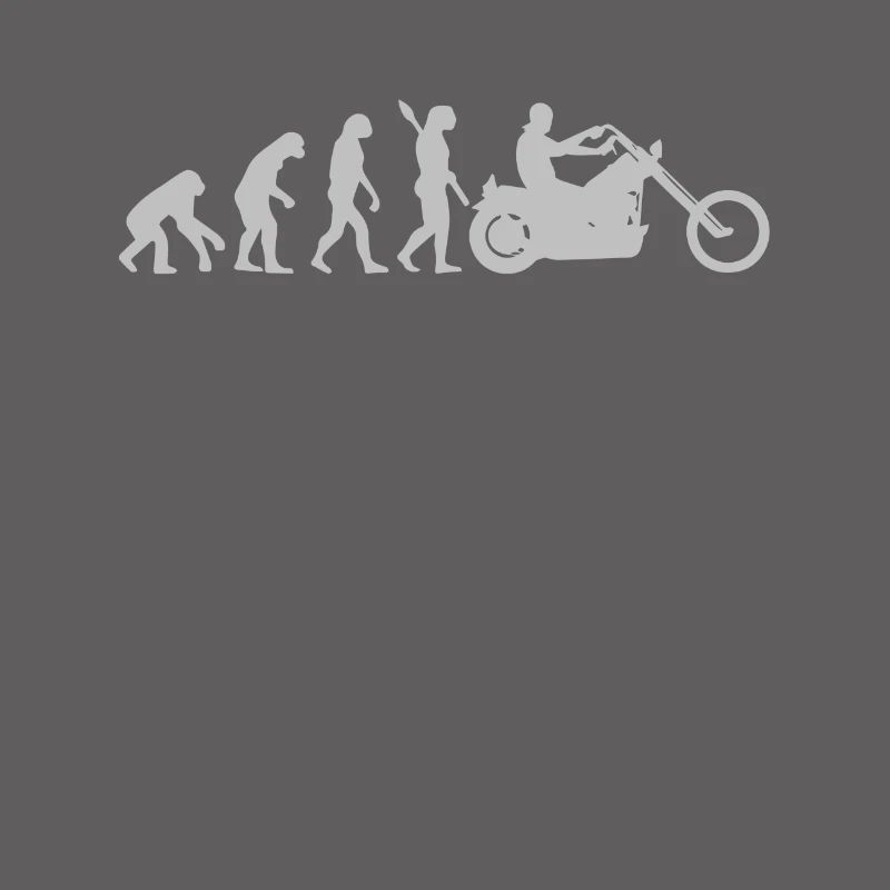 Motorradfahrer Entwicklung Evolution Männer Opa