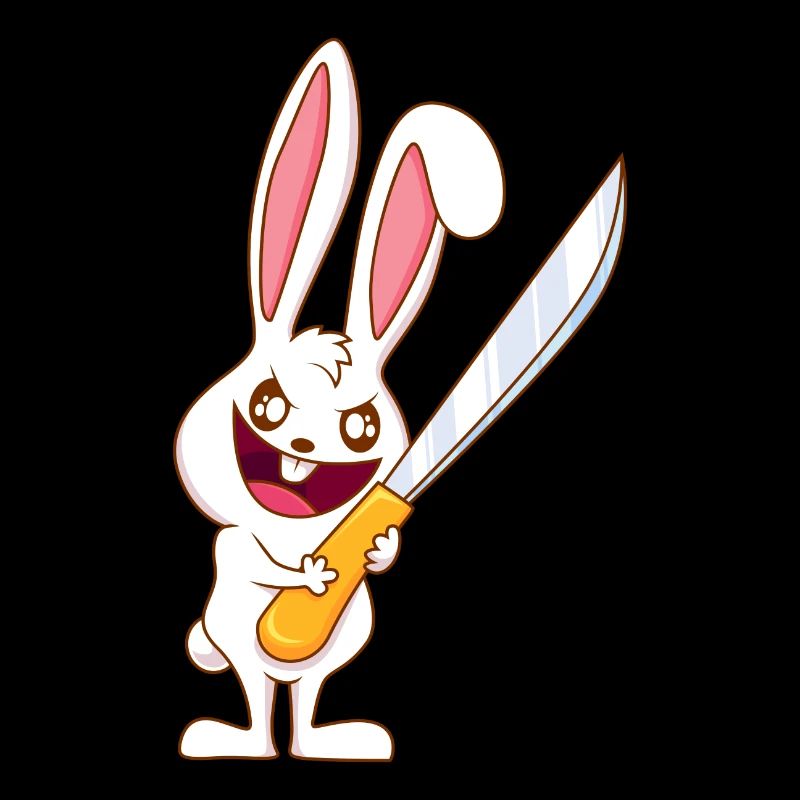 Evil with knife funny Easter