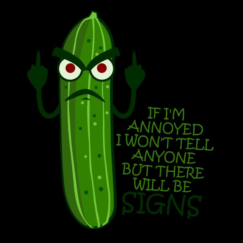 Grumpy Cucumber Middle Finger