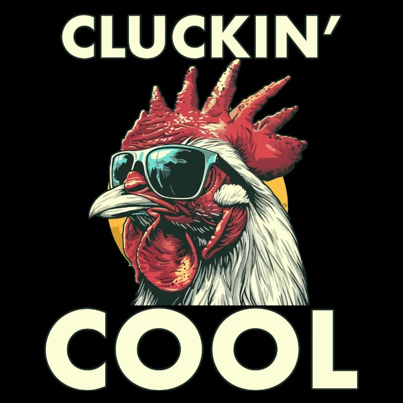 Cluckin' Cool White Chicken in Sunglasses Egg