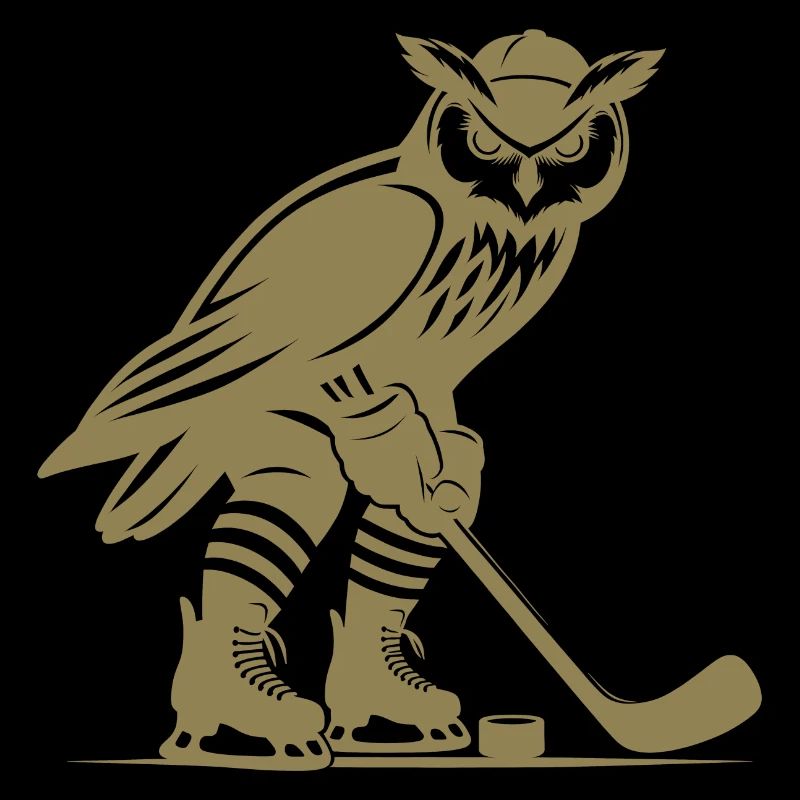 Eule Eishockey Nachtsport Design