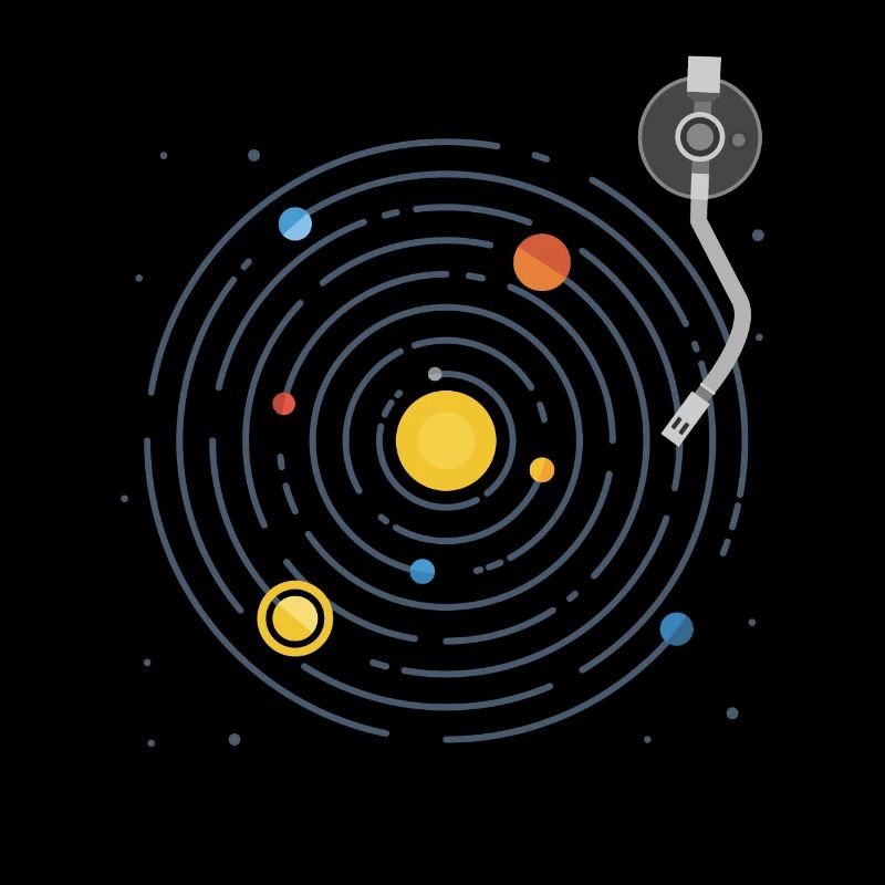Musik Sonnensystem Vinyl Geschenk