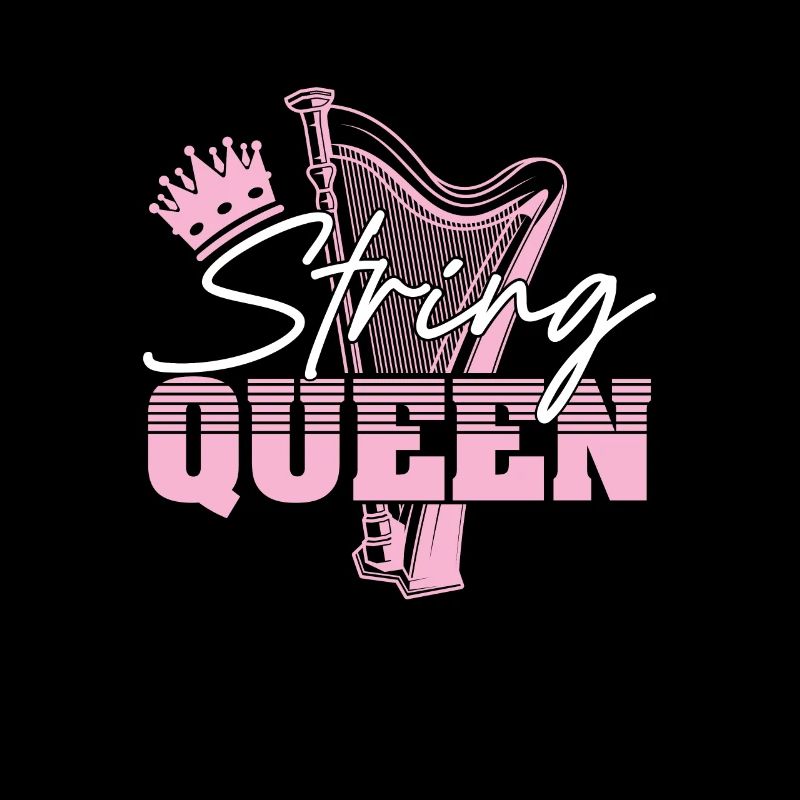 String Queen Harpist Drôle