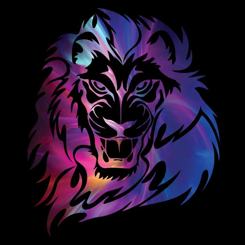 Fantasy lion face mane