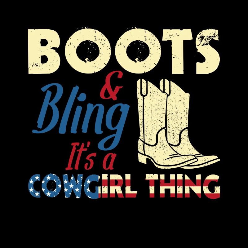 Bottes de style de vie occidental Bling