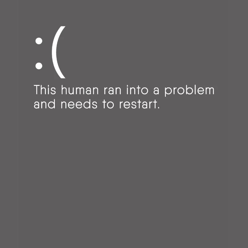 Computer Nerd Blue Screen