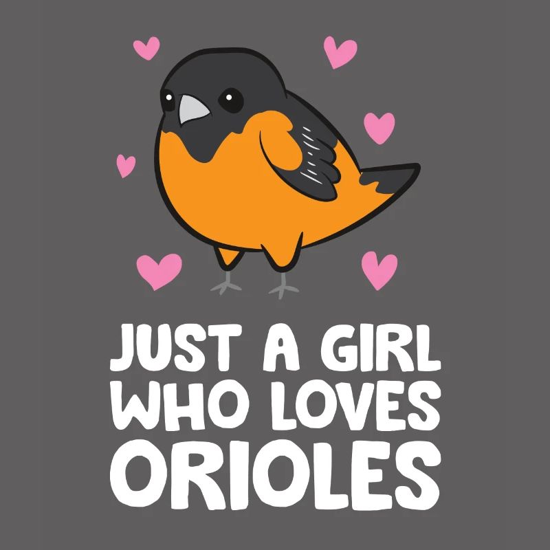 Nur ein Mädchen, das die Orioles liebt