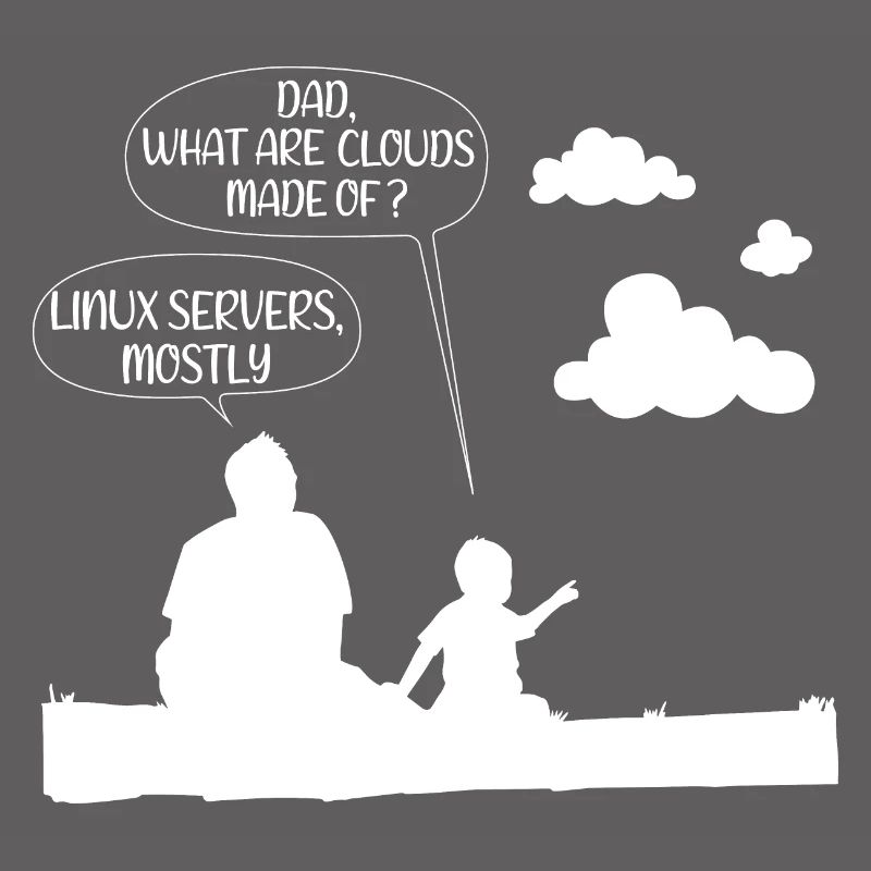 Clouds are mostly made of linux server Geschenk
