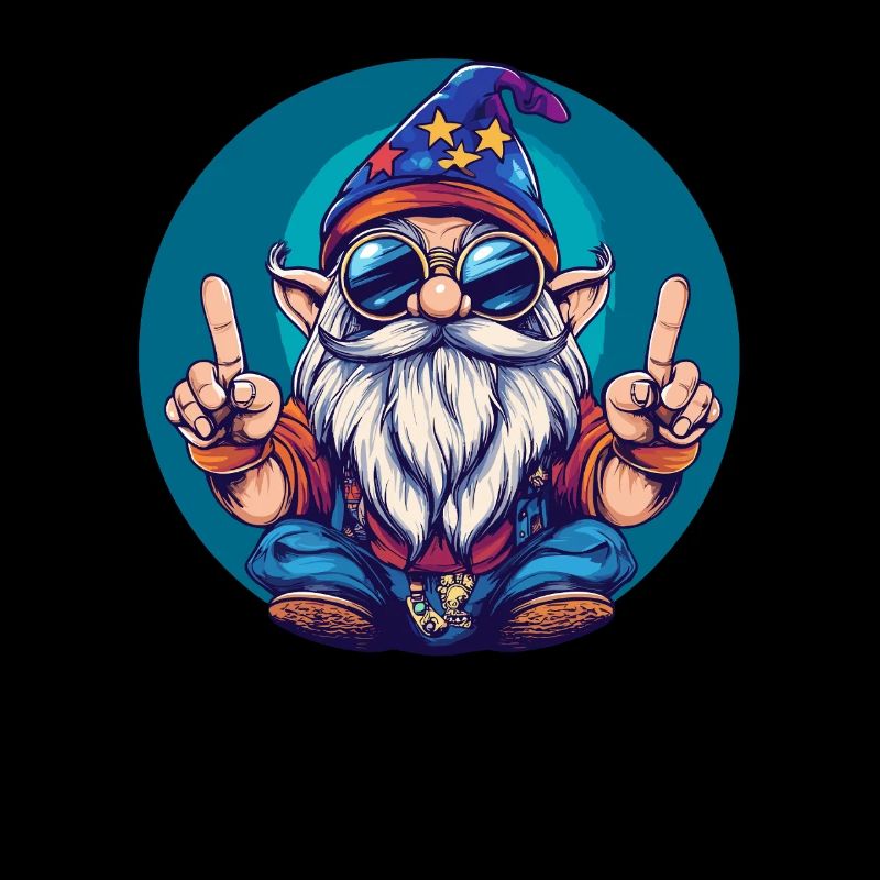 Cool magic dwarf with glasses
