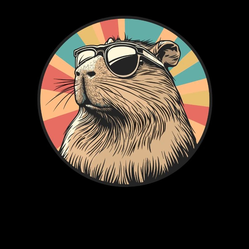 Rétro Capybara Coolness