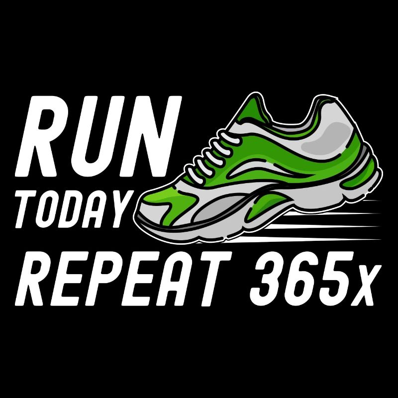 Retro Run Today Repeat 365 - Running Streak Runner
