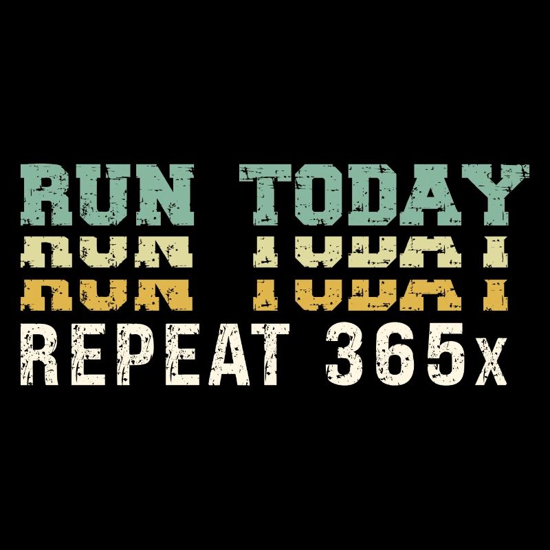 Retro Run Today Repeat 365 - Running Streak Runner