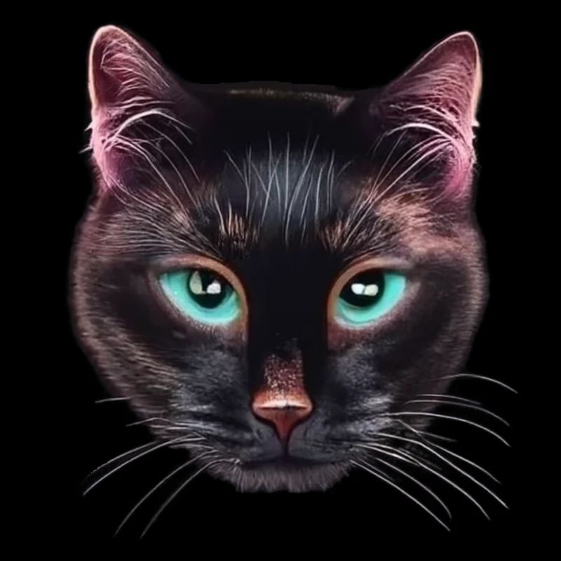 Chat Noir pas content aux yeux bleus