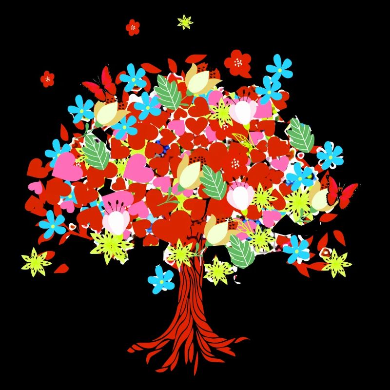 Baum des Lebens ,Lebensbaum,blumen,baum mit blumen