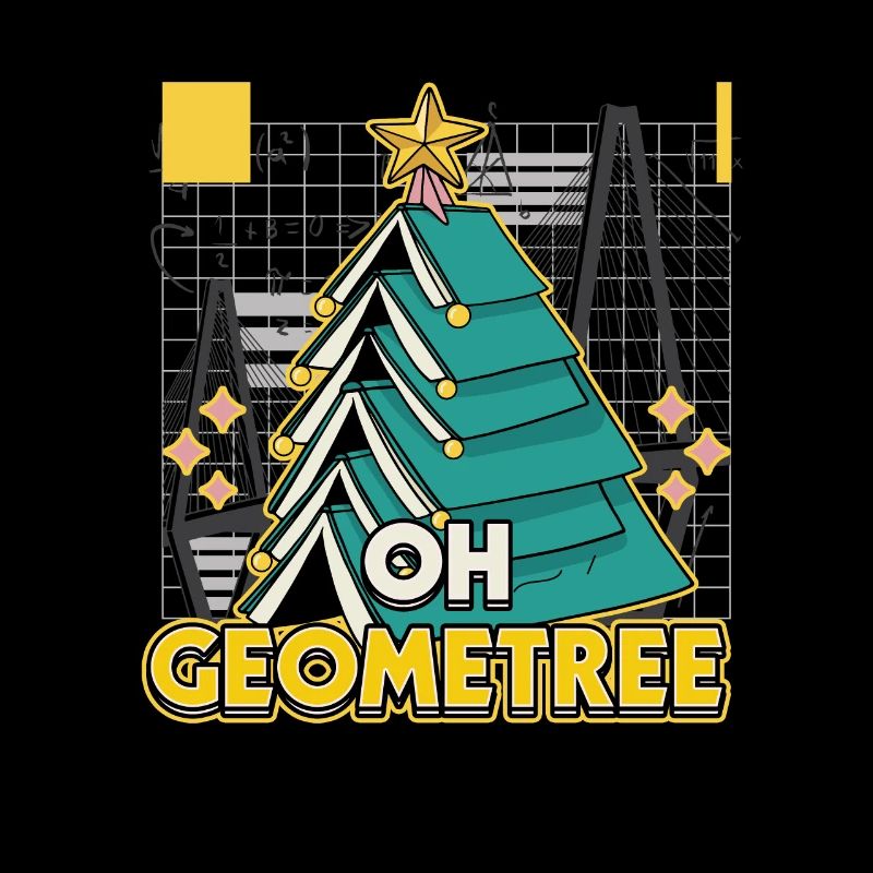 Oh Geometree Xmas Design pour un professeur de mathématiques Math