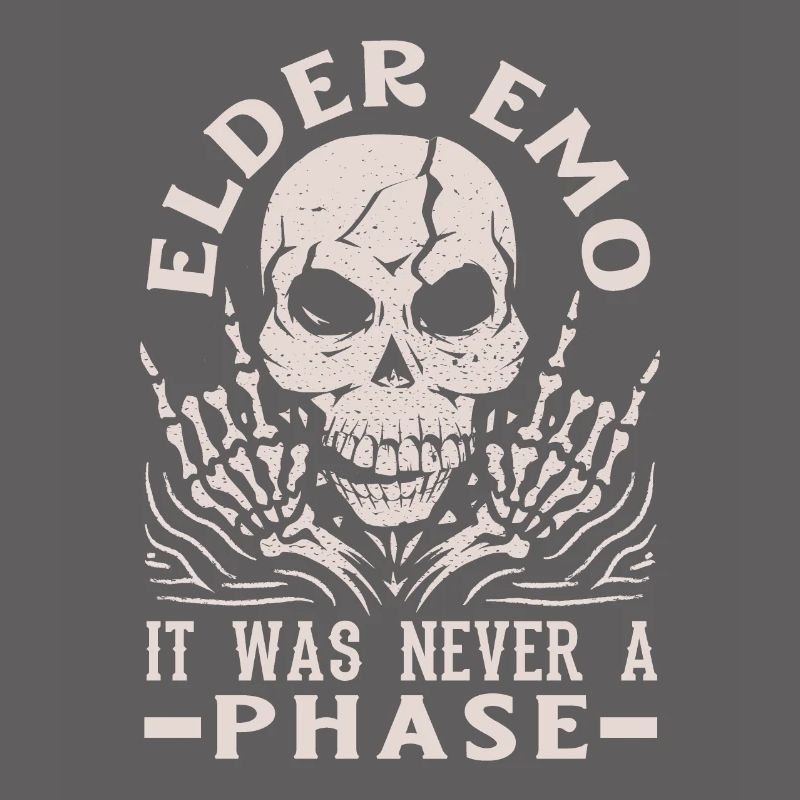 Elder Emo It Was Never A Phase Gothic Skeleton