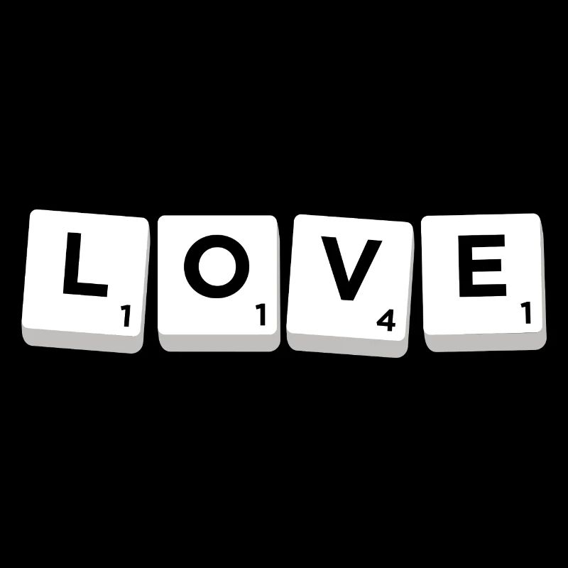 Scrabble-Buchstaben-Kachel Love
