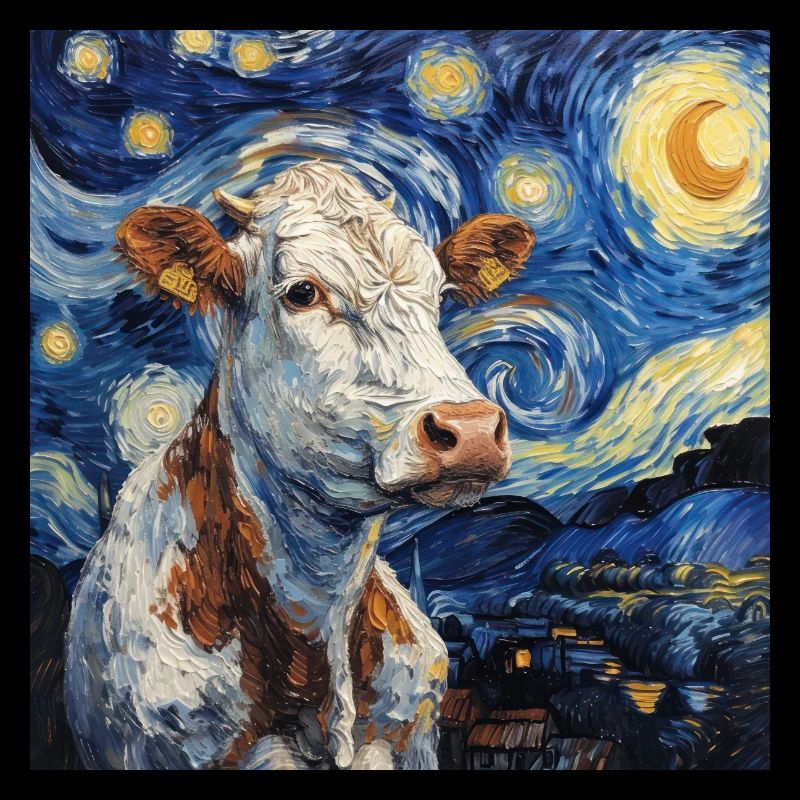 Vache, Vaches, Van Gogh, Nuit étoilée