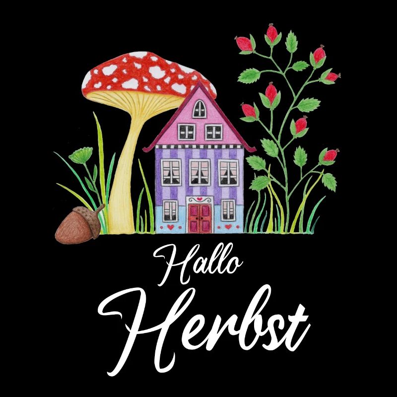 Hello Autumn Toadstool Dwarf House Autumnal