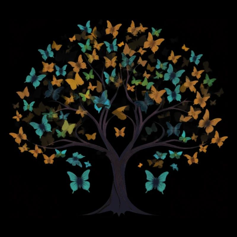 Butterfly Tree Colorful Butterflies Flies