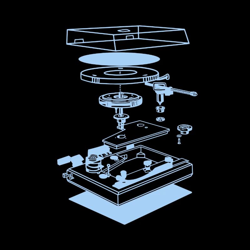 DJ Silhouette Table de mixage Djane Disco Rave Cadeau