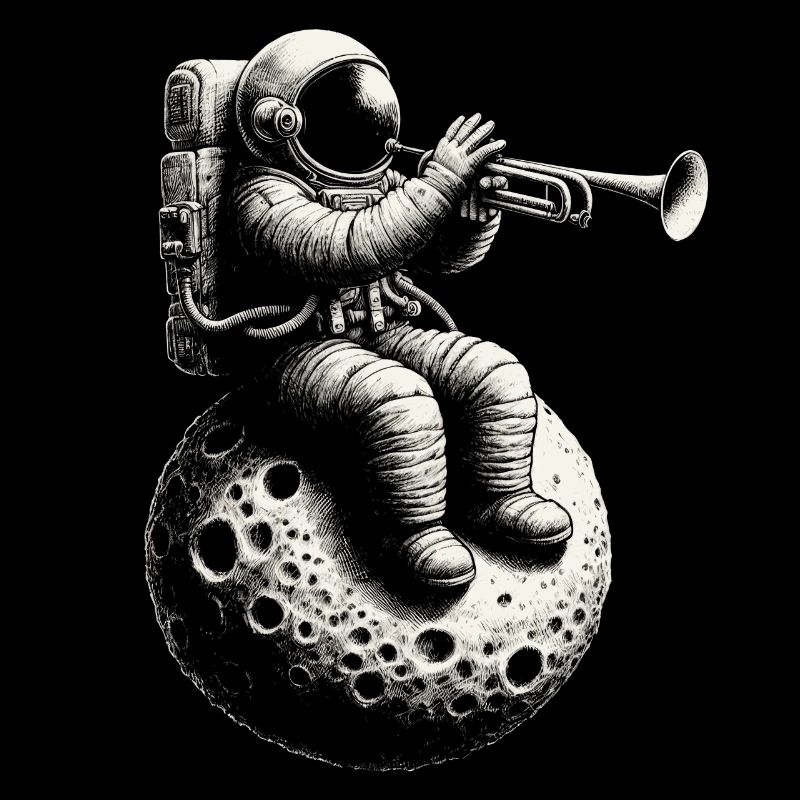 Astronaute avec trompette